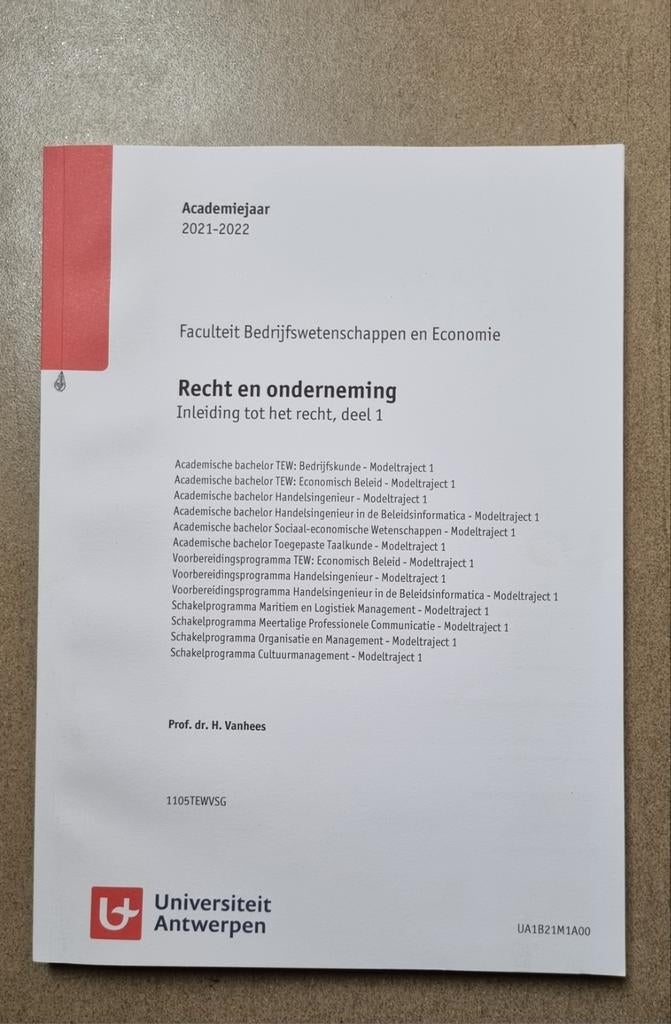 Recht en onderneming, deel 1, Boeken, Studieboeken en Cursussen, Ophalen of Verzenden, Zo goed als nieuw