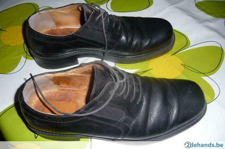 Herenschoenen zwart maat 45 - made in Italy, Ophalen of Verzenden, Gedragen, Veterschoenen
