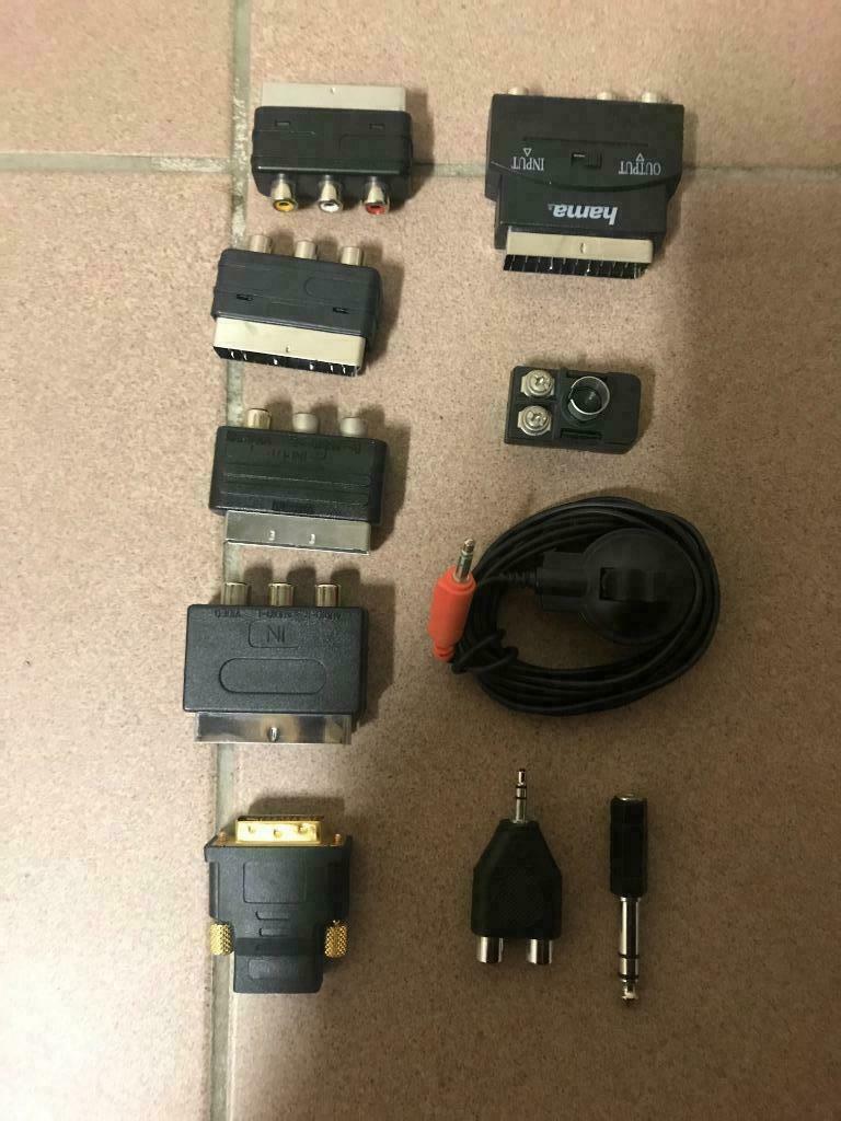 réducteurs de péritel à tulipe 11 pcs, Enlèvement ou Envoi, Utilisé, Moins de 2 mètres, Câble péritel