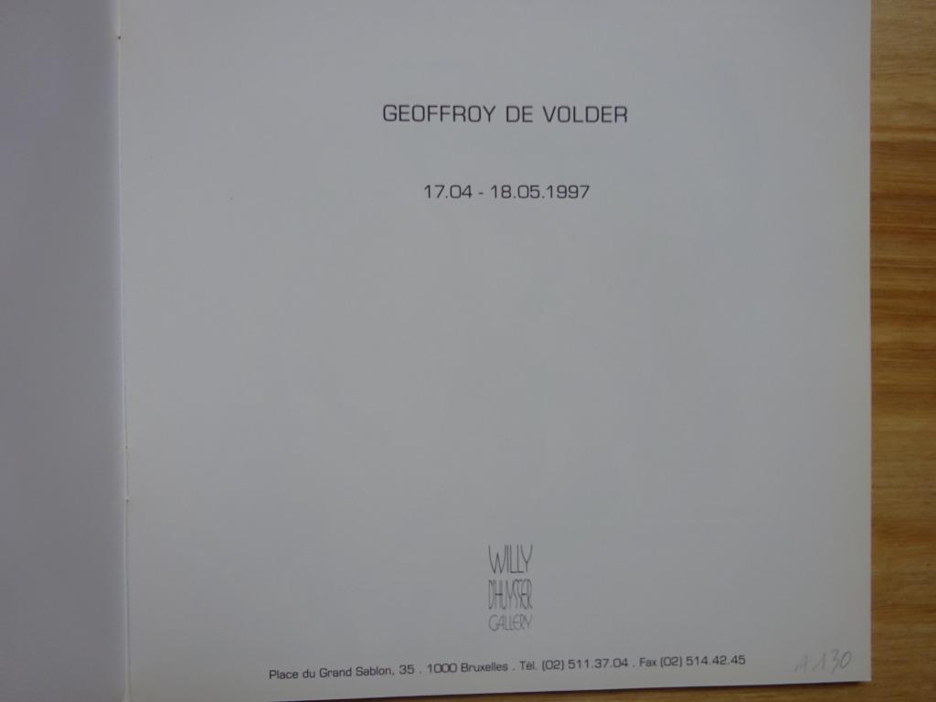 Geoffroy De Volder; 1997, galerie Willy D'Huysser, Bruxelles, Enlèvement ou Envoi, Comme neuf, Peinture et dessin