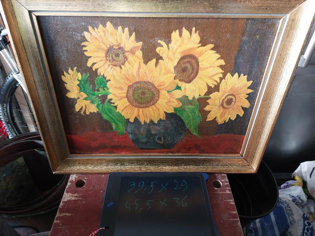 olieverfschilderij Zonnebloemen, Enlèvement