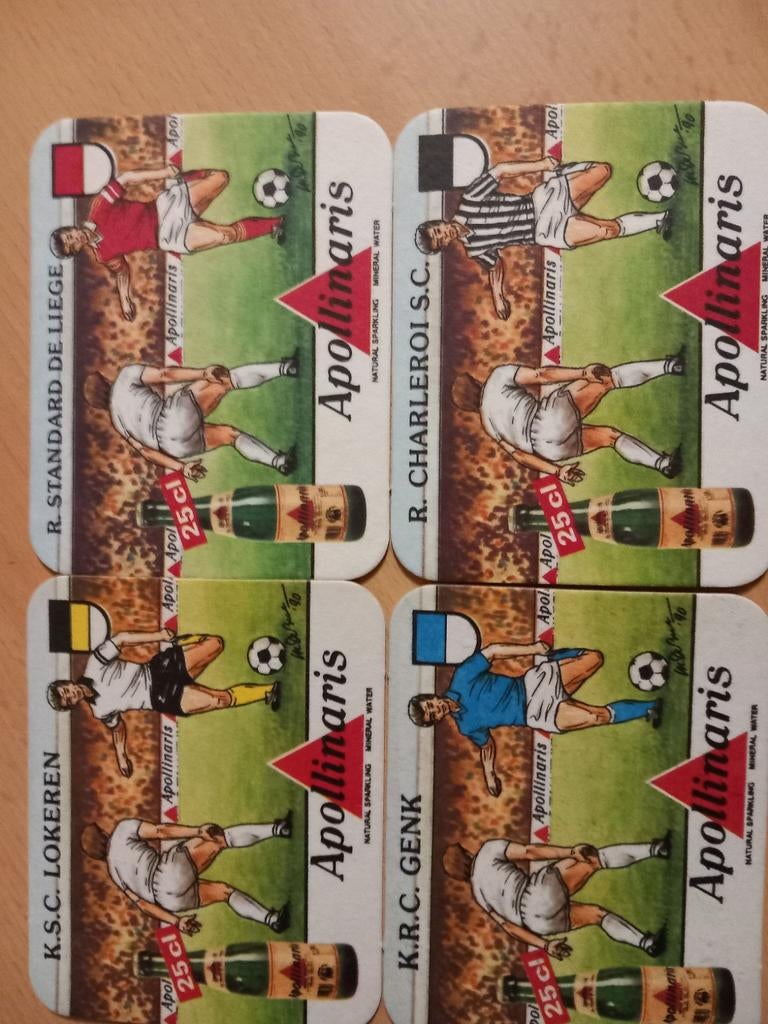 Bierviltjes Apollinaris, voetbal, (277), Verzamelen, Ophalen of Verzenden, Zo goed als nieuw