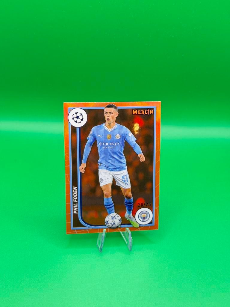 2023-24 Topps Chrome Merlin Phil Foden 20/25 #74, Ophalen of Verzenden, Zo goed als nieuw