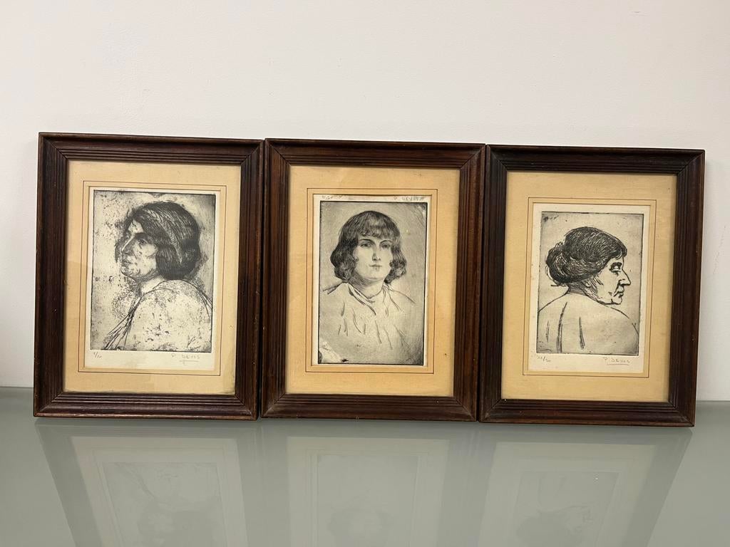 3 gravures de P Devos, Antiquités & Art, Enlèvement ou Envoi