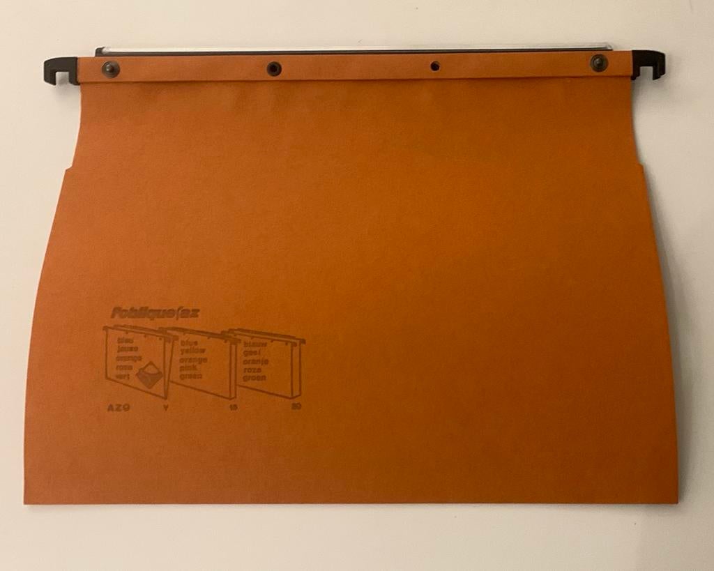 Hangmappen, l’oblique / az  oranje 330/250 V map 12stuks, Ophalen