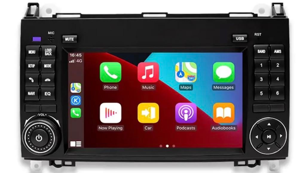 €200!!! Android CarPlay Mercedes-radio GPS Bluetooth USB, Auto diversen, Autoradio's, Ophalen, Nieuw