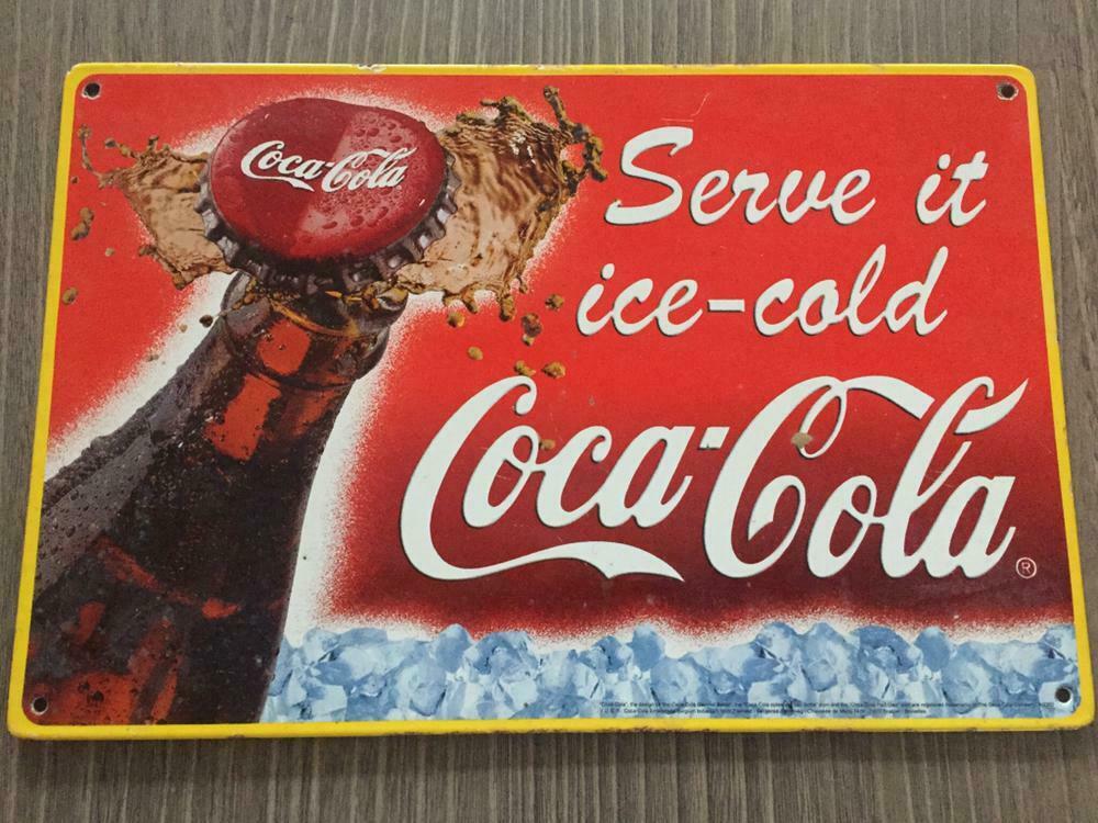 Coca cola billboard email, geëmailleerd staal, Verzamelen, Ophalen of Verzenden, Gebruikt