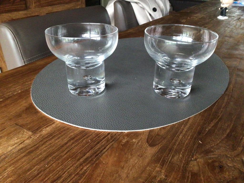 2 kristallen coupe glaasjes, Ophalen of Verzenden