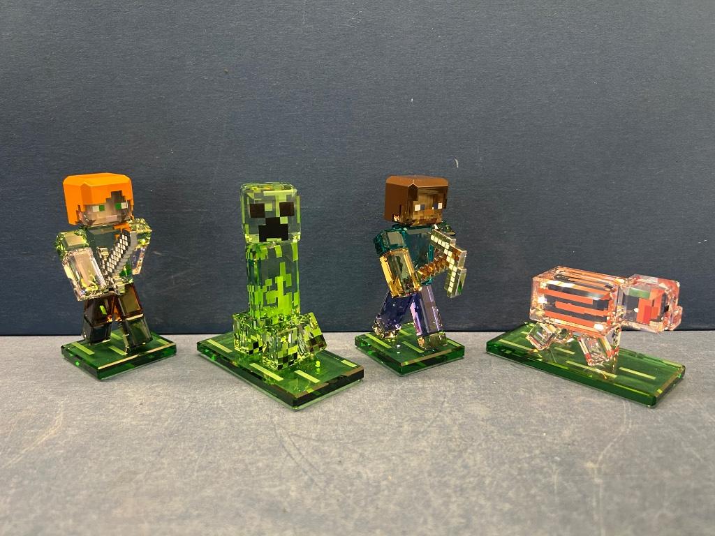 Swarovski Minecraft Pig, Alex, Steve, Creeper - 50% Korting!, Enlèvement ou Envoi, Neuf, Figurine