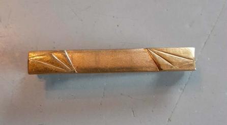 broche art deco plaque or 18ct laminé poinçonné, Handtassen en Accessoires, Antieke sieraden, Ophalen of Verzenden, Overige materialen