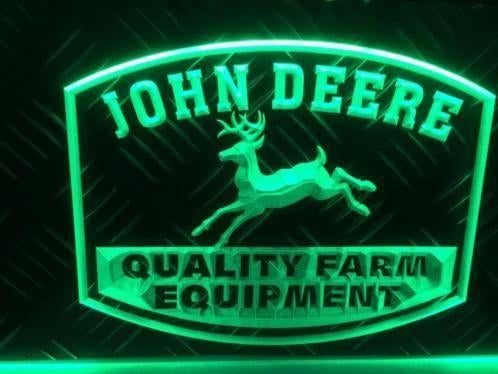 John Deere 3D LED decoratie reclame logo verlichting lamp, Collections, Marques & Objets publicitaires, Neuf, Table lumineuse ou lampe (néon)