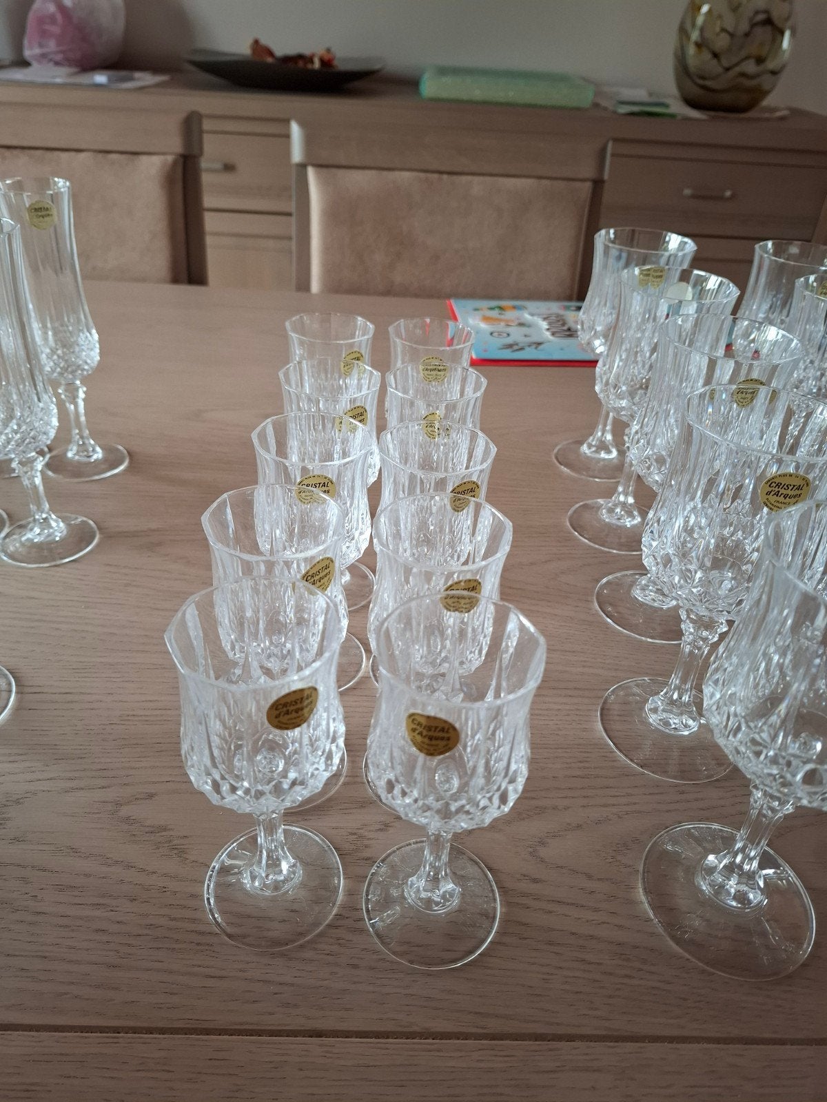 Cristal d'arques witte wijn glazen 10 stuks, Antiquités & Art, Enlèvement