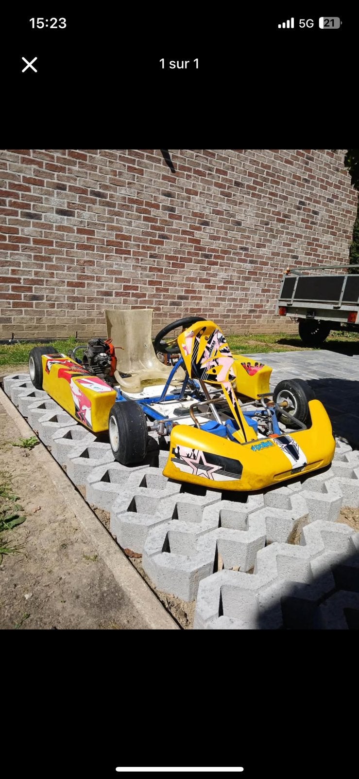 Karting avec moteur 2temps comer s80, Enlèvement, Comme neuf