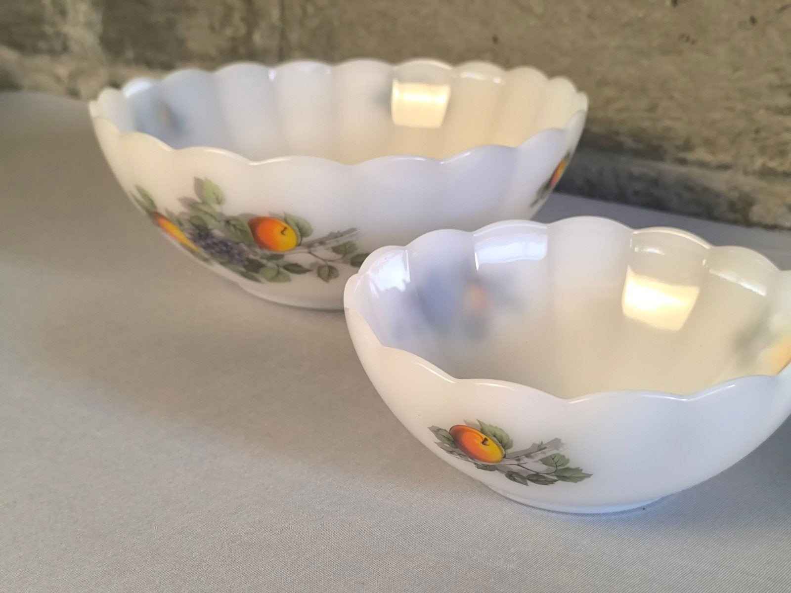 Arcopal France — Set de 2 bols de service — Fruits de France, Enlèvement ou Envoi