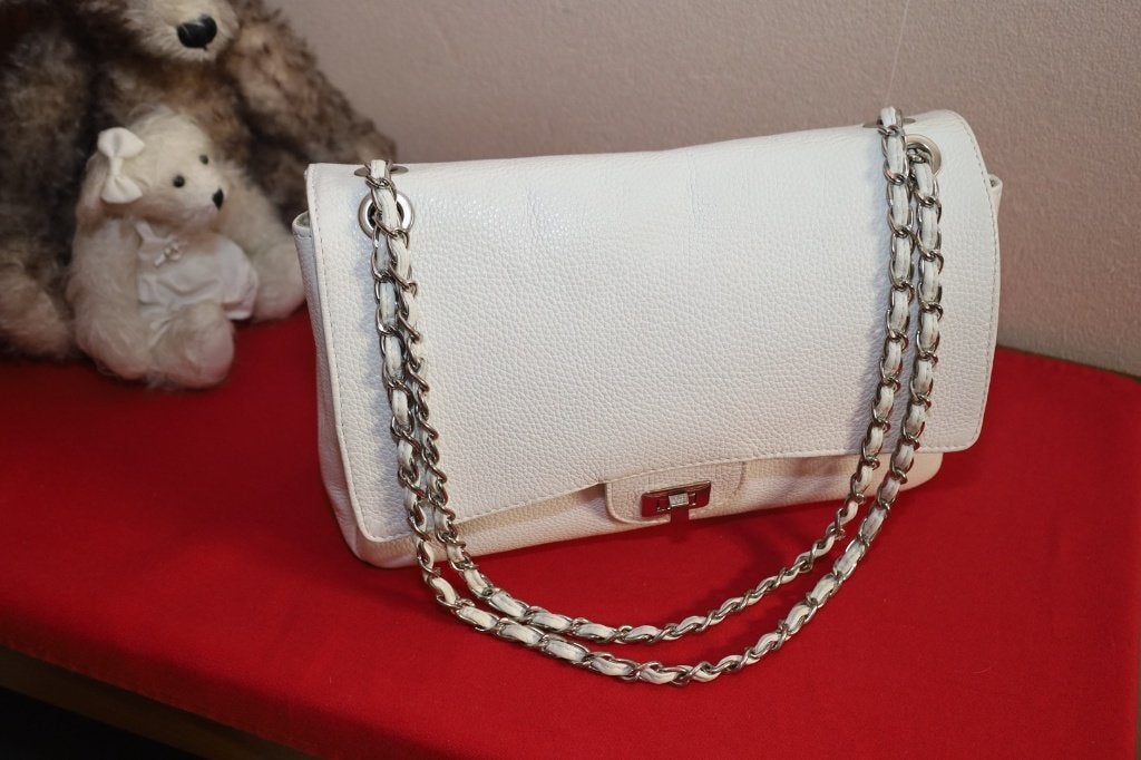 Mooie witte handtas nieuwe staat, Ophalen of Verzenden, Zo goed als nieuw, Wit, Handtas