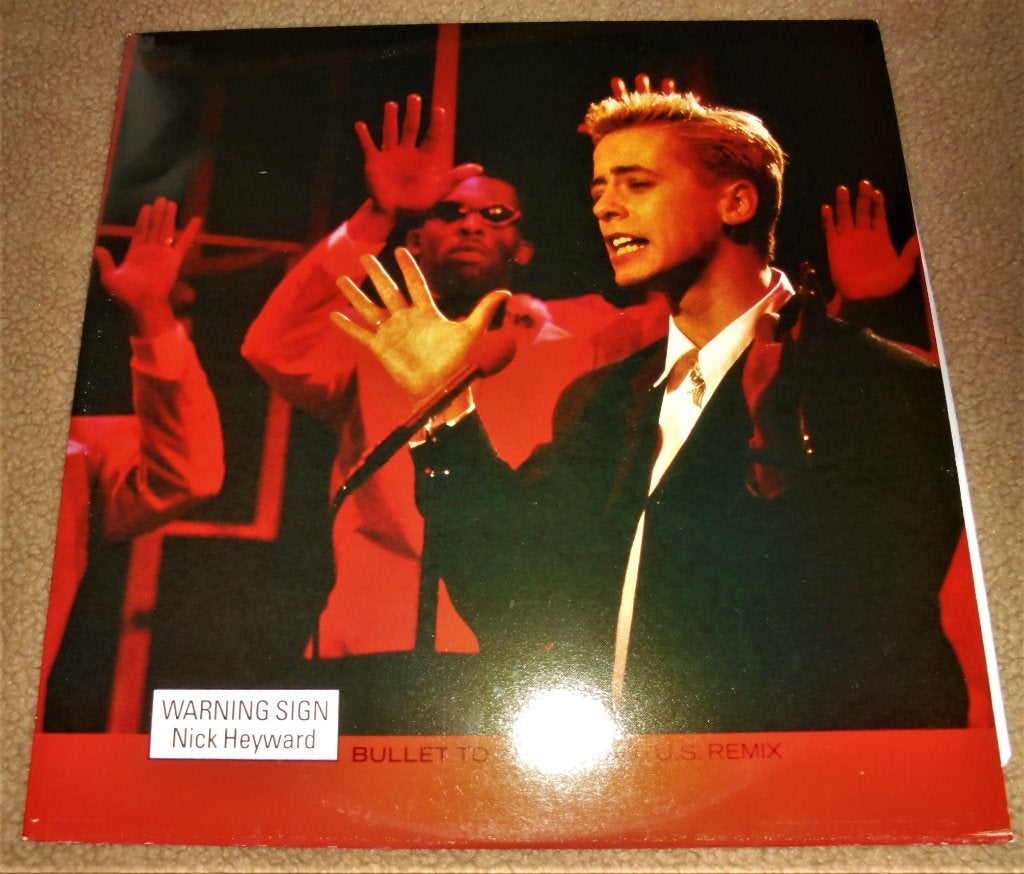 NICK HEYWARD-WARNING SIGN-BULLET TO YOUR HEAD-12INCH-1984-UK, 12 pouces, Pop rock, Enlèvement ou Envoi, Utilisé