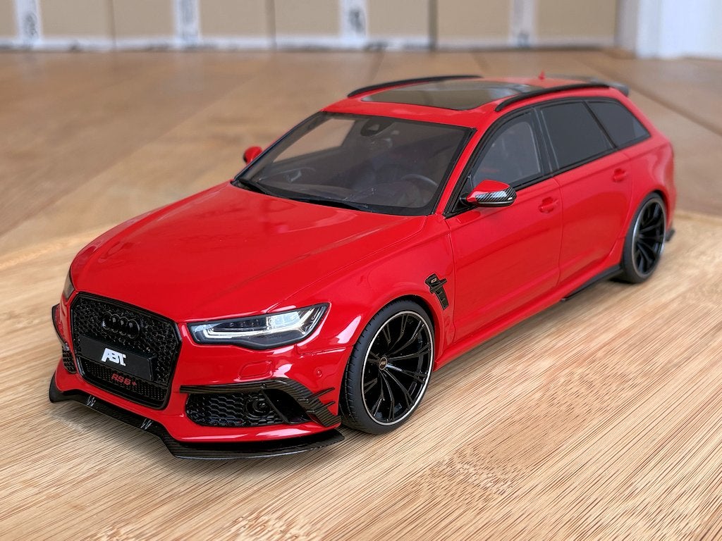 Audi ABT RS6+ Avant C7 rood 1:18 GT Spirit GT736 nieuwstaat, Enlèvement ou Envoi, Comme neuf, Voiture, Autres marques