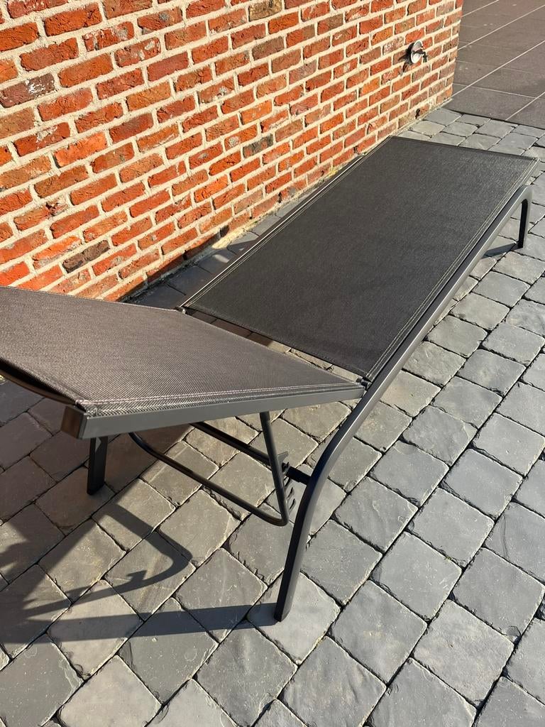 Zwarte ligstoel Bristol (nieuw), Ophalen, Nieuw, Aluminium, Verstelbaar