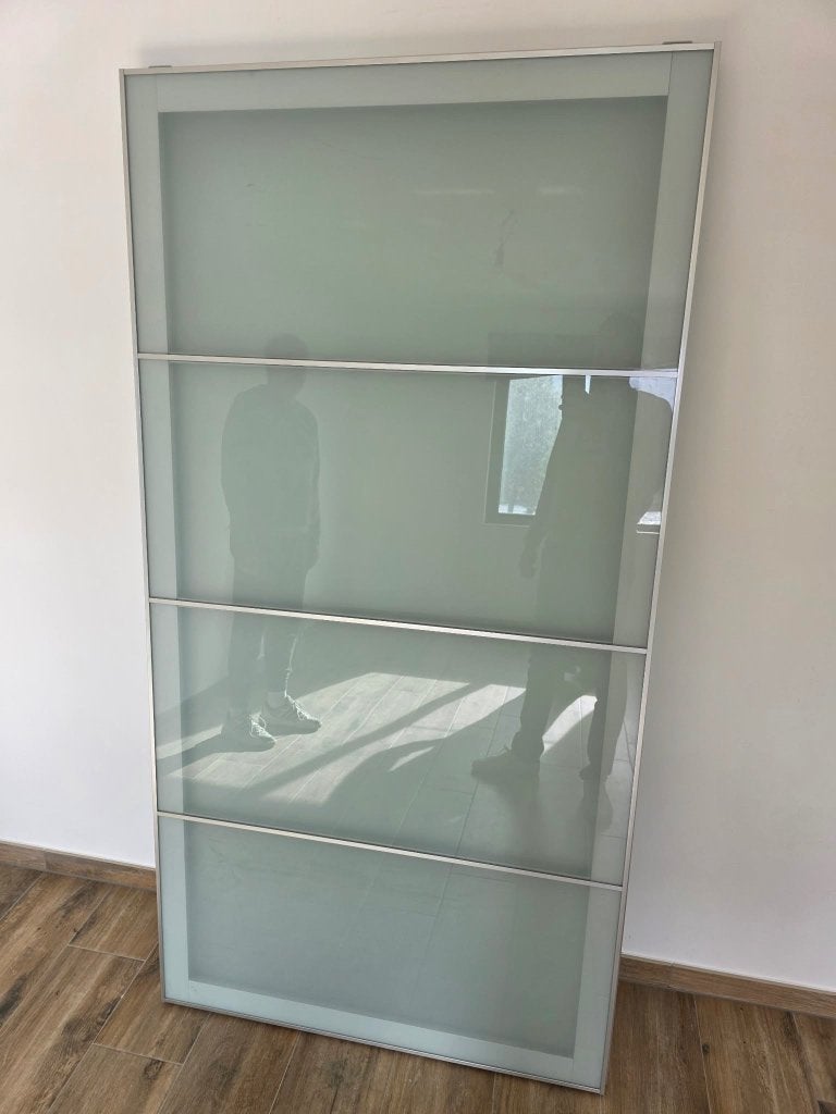 Porte coulissante garde robe, Enlèvement, Comme neuf, Verre, 200 cm ou plus