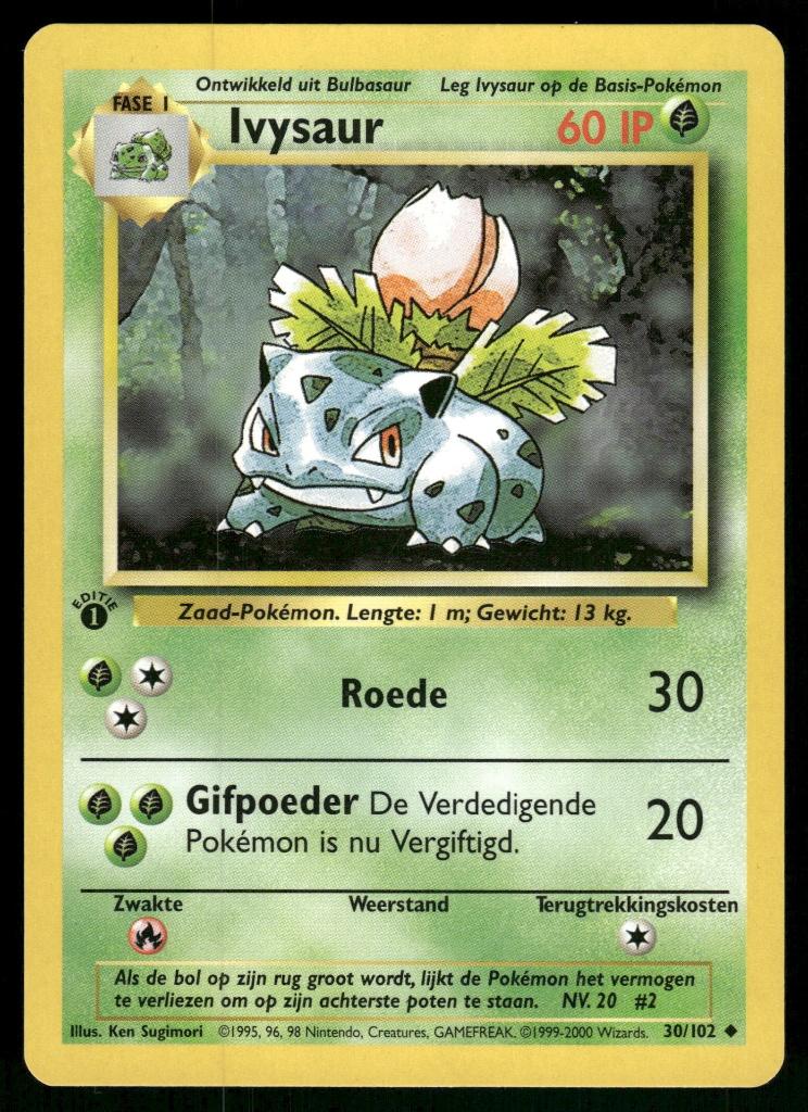Ivysaur 30/102 - Base (1st edition) (NL) (NM), Verzenden, Gebruikt