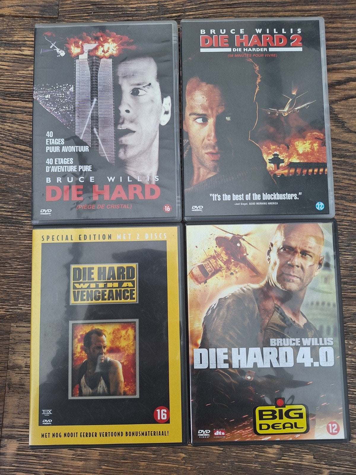 Die Hard Collectie: Deel 1, 2, 3 en 4.0 (DVD), Cd's en Dvd's, Ophalen of Verzenden, Actie, Bonusmateriaal