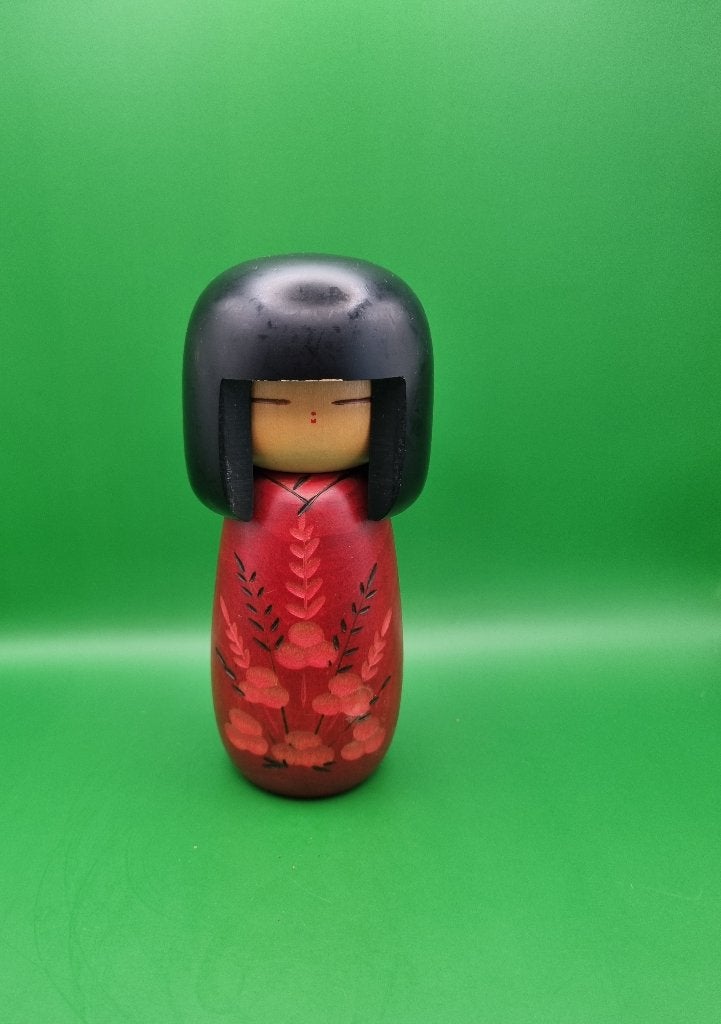 Magnifique kokeshi « Omoi » de Masae Fujikawa, Antiquités & Art, Enlèvement ou Envoi, Japon, Bois, Décoré
