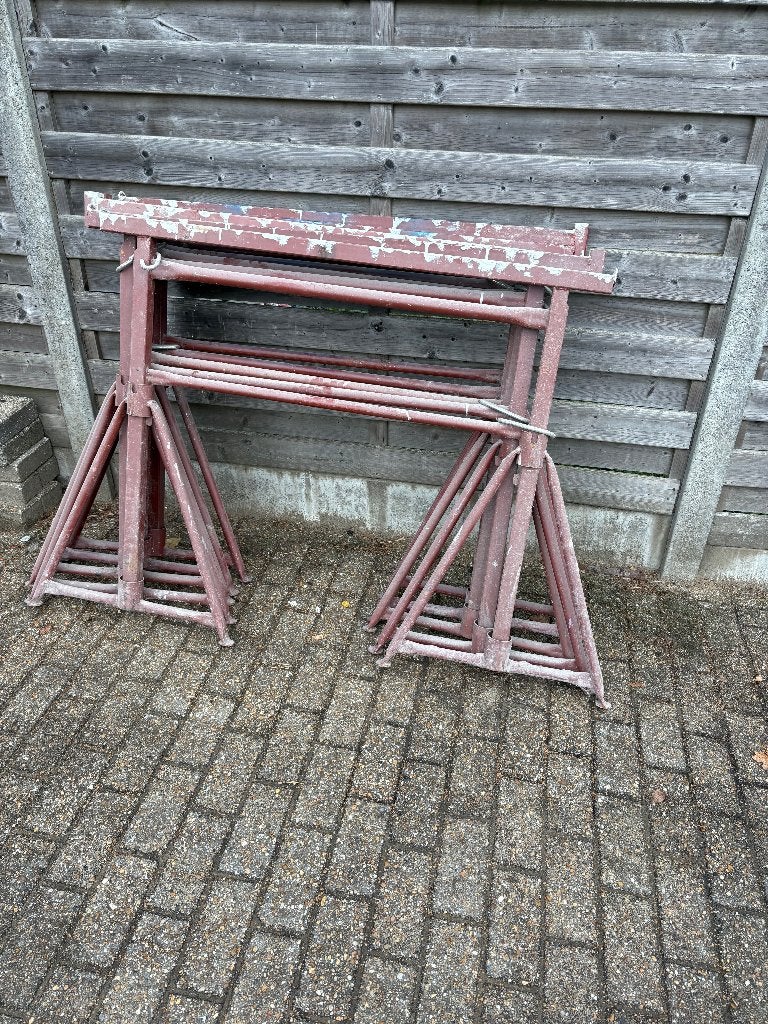 ,lader  schragen ,schoren ,schoorvoeten, Doe-het-zelf en Bouw, Steigers, Ophalen, Gebruikt, Gevelsteiger