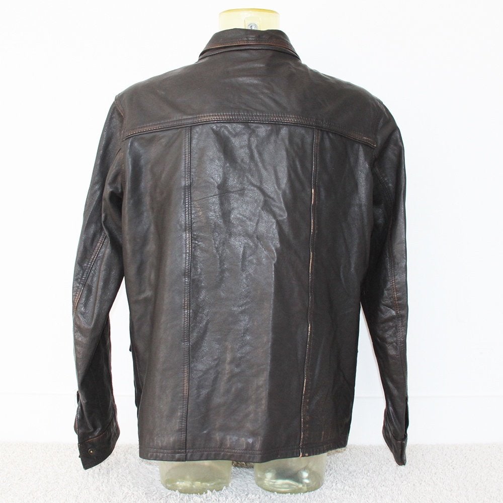 Belle veste vintage en cuir Fat Face (XL) €50, -, Taille 56/58 (XL), Fat Face, Brun, Porté