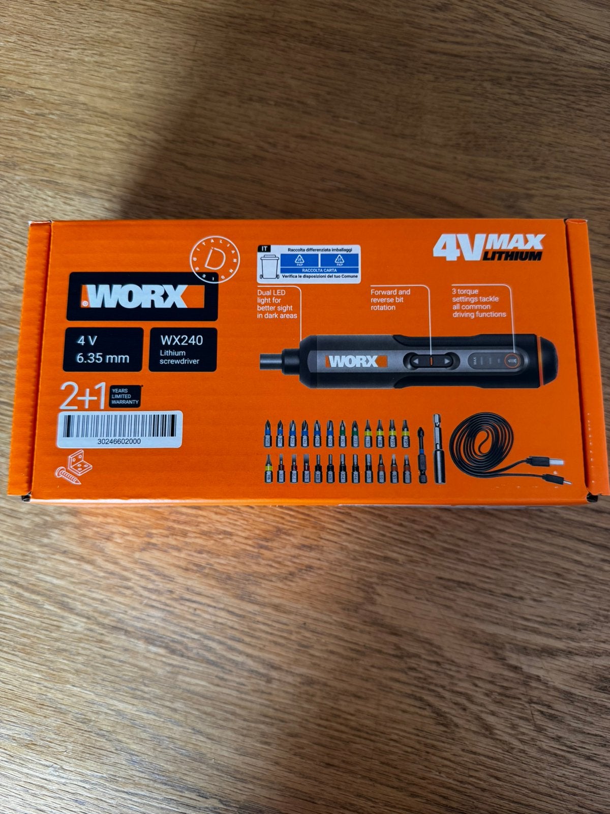 Tournevis électrique sans fil WORX WX240 4V – NEUF, Bricolage & Construction, Enlèvement ou Envoi, Neuf