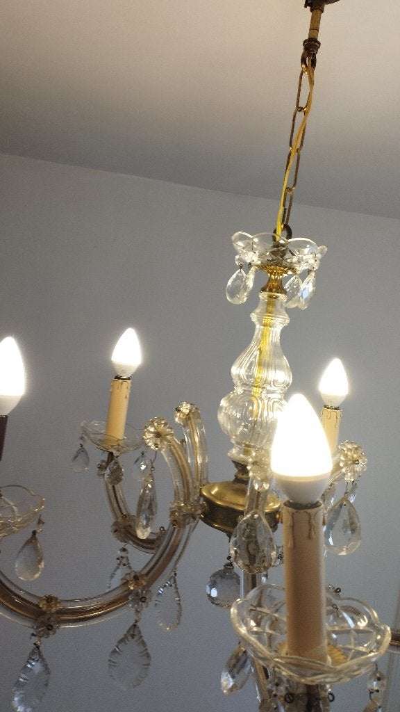 Beau lustre en cristal, Enlèvement, Utilisé, Verre, Classique