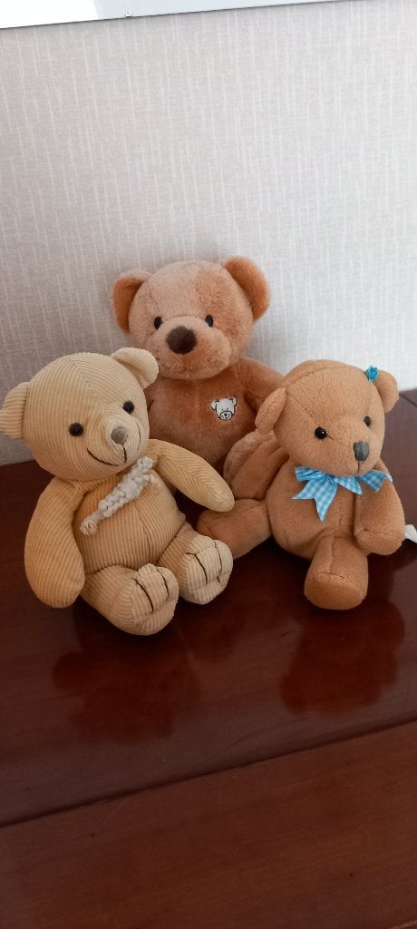3 stuks lieve knuffelbeertjes, Kinderen en Baby's, Speelgoed | Knuffels en Pluche, Ophalen, Gebruikt, Overige merken, Overige karakters