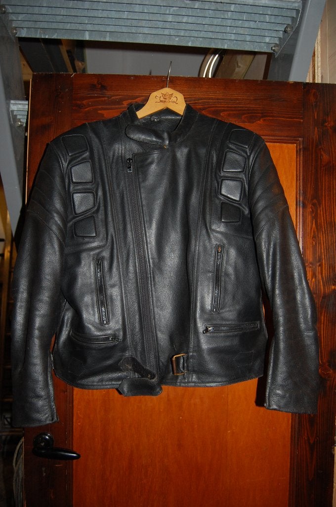 lederen motorpak en rug protector, Motoren, Kleding | Motorkleding, Combipak, Tweedehands, Ophalen of Verzenden