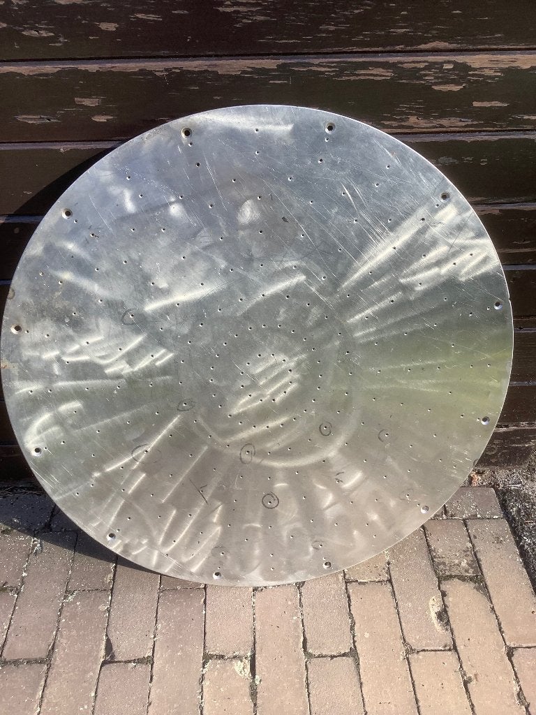 ronde inox-schijf doorsnede 63 cm, Ophalen