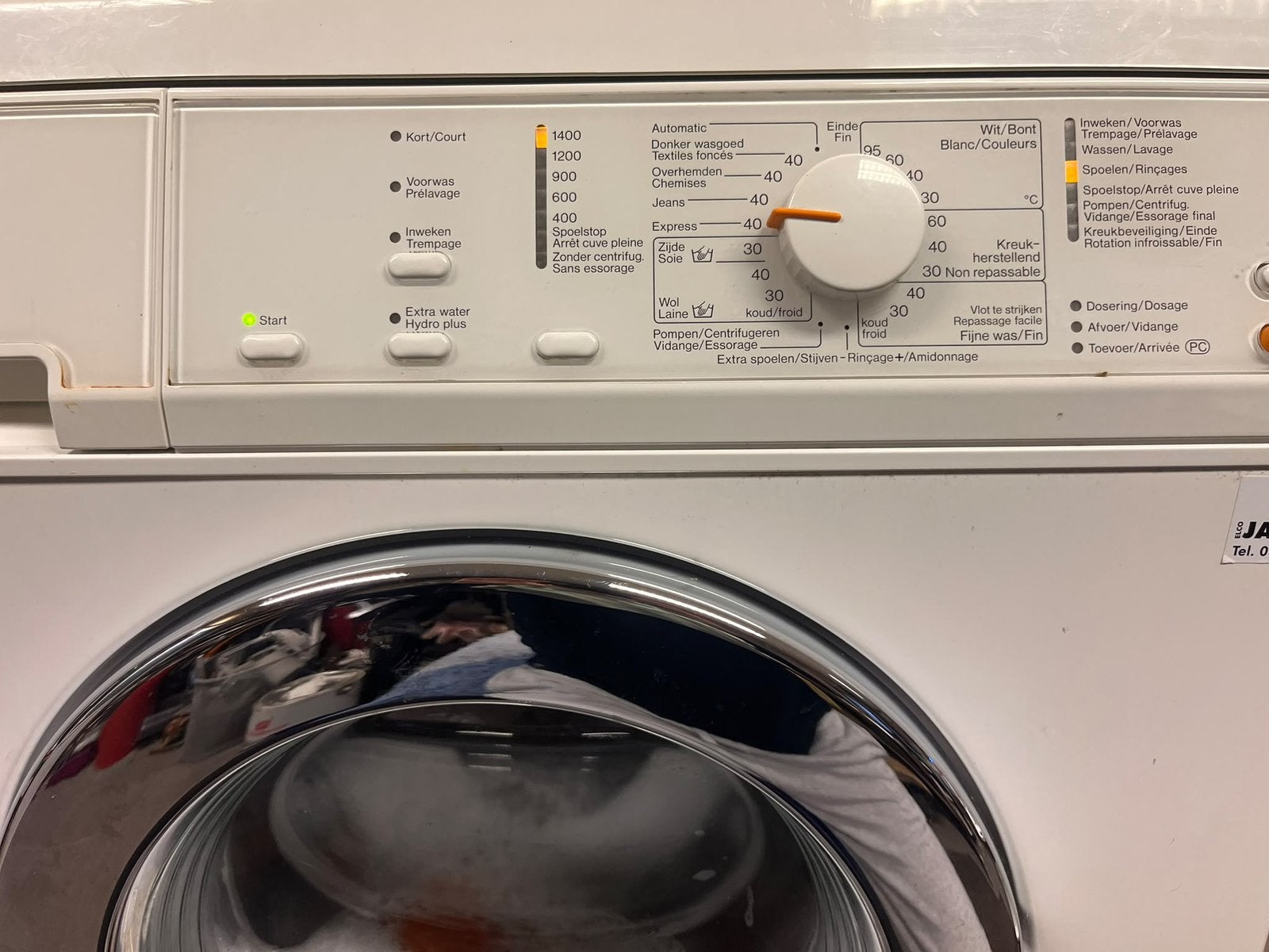 Zeer mooie MIELE wasmachine, Ophalen, Gebruikt, Voorlader, Energieklasse A of zuiniger