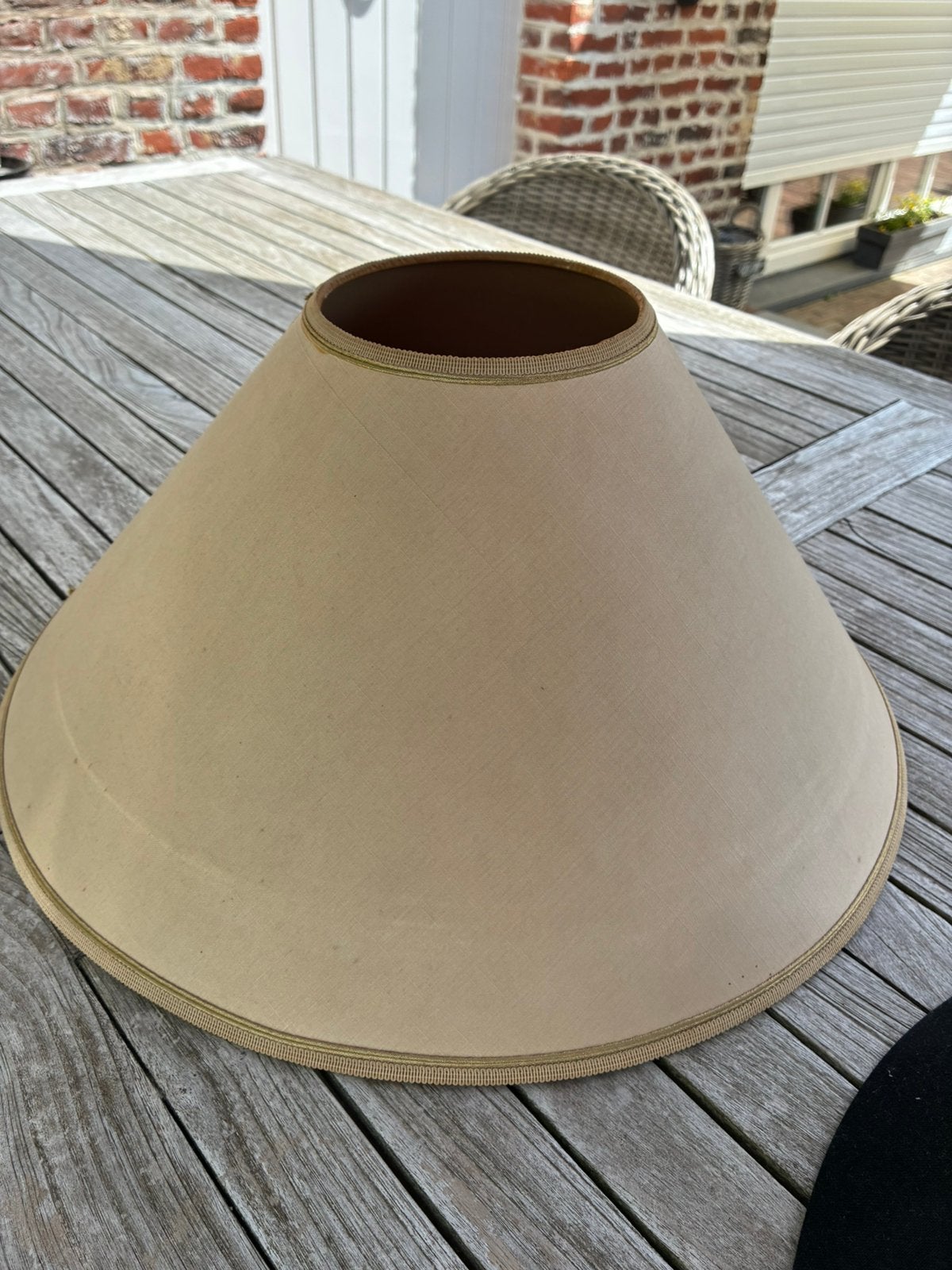 Abat-jour beige, Maison & Meubles, Lampes | Abat-jour, Enlèvement ou Envoi, Comme neuf, Beige