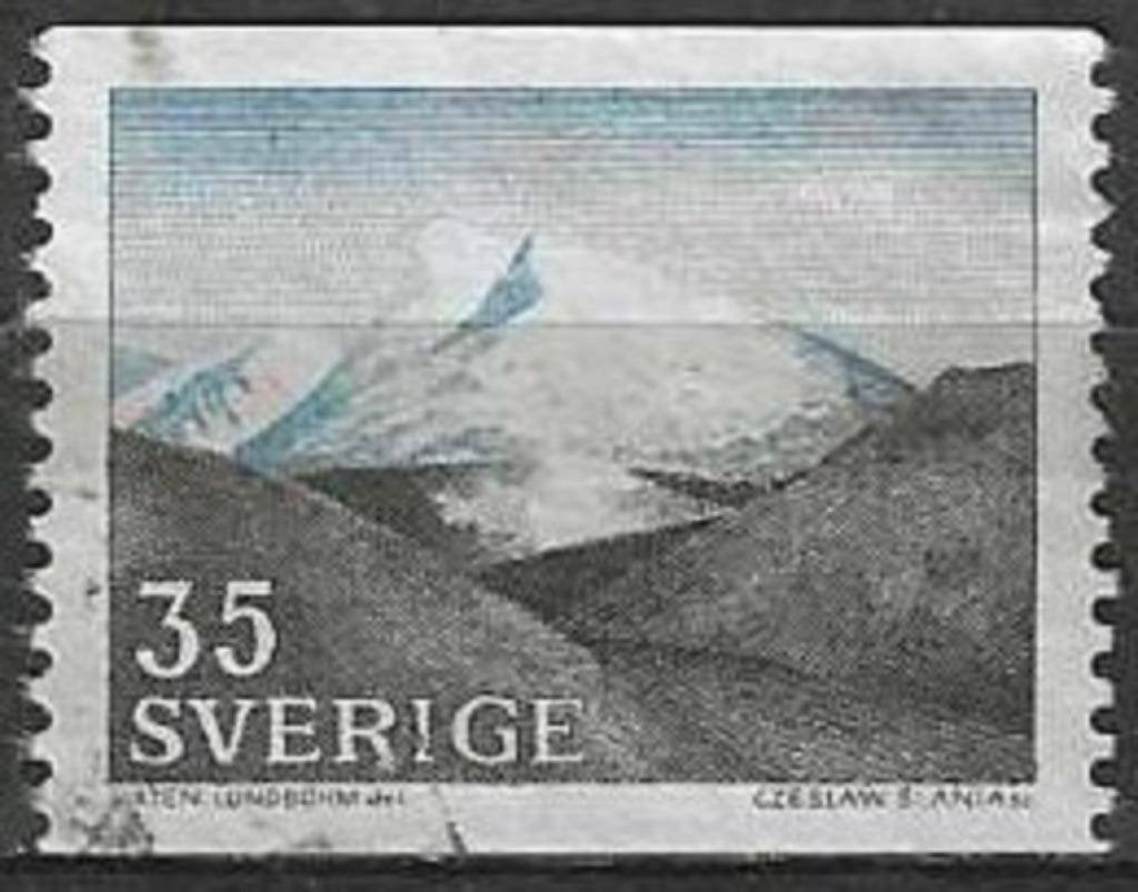 Suède 1967 - Yvert 558 - Les Hautes Montagnes (ST), Envoi, Suède, Affranchi