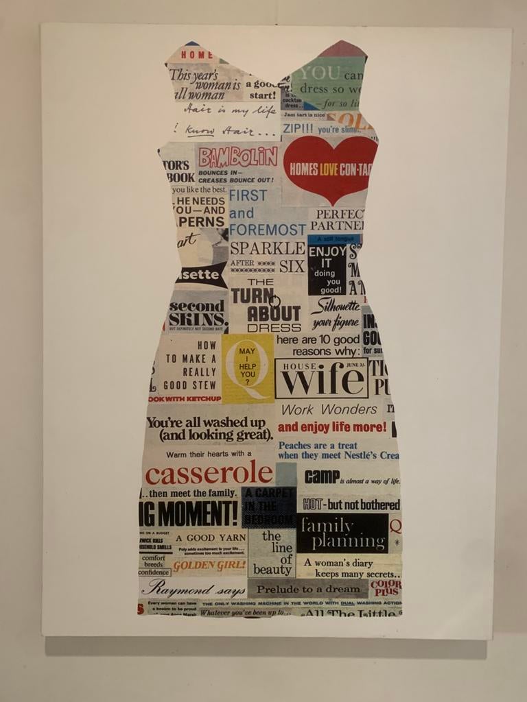 Tableau décoratif “Collage Pop Art - Silhouette Couture”, Enlèvement ou Envoi