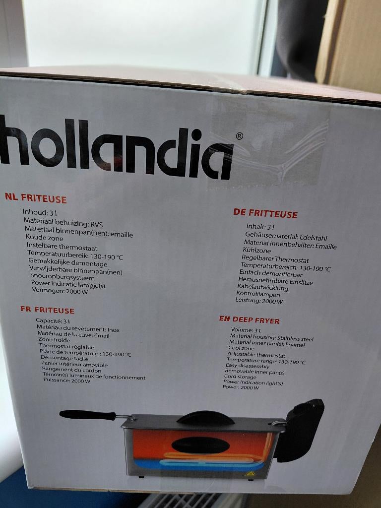 Frietketel nieuw, 2 à 3 litres, Enlèvement, Neuf, Pan intérieur amovible