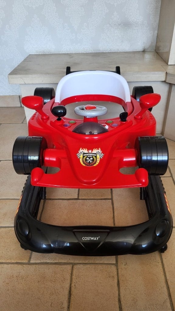 Costway baby loopstoel / loopwagen in raceauto uitvoering, Kinderen en Baby's, Ophalen of Verzenden, Nieuw, Loopvoertuig