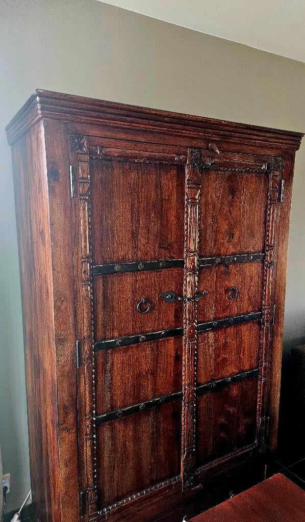 Koloniale kast, Huis en Inrichting, Kasten | Dressoirs, 100 tot 150 cm, 50 tot 75 cm, Met lade(s), Met deur(en), Met plank(en)