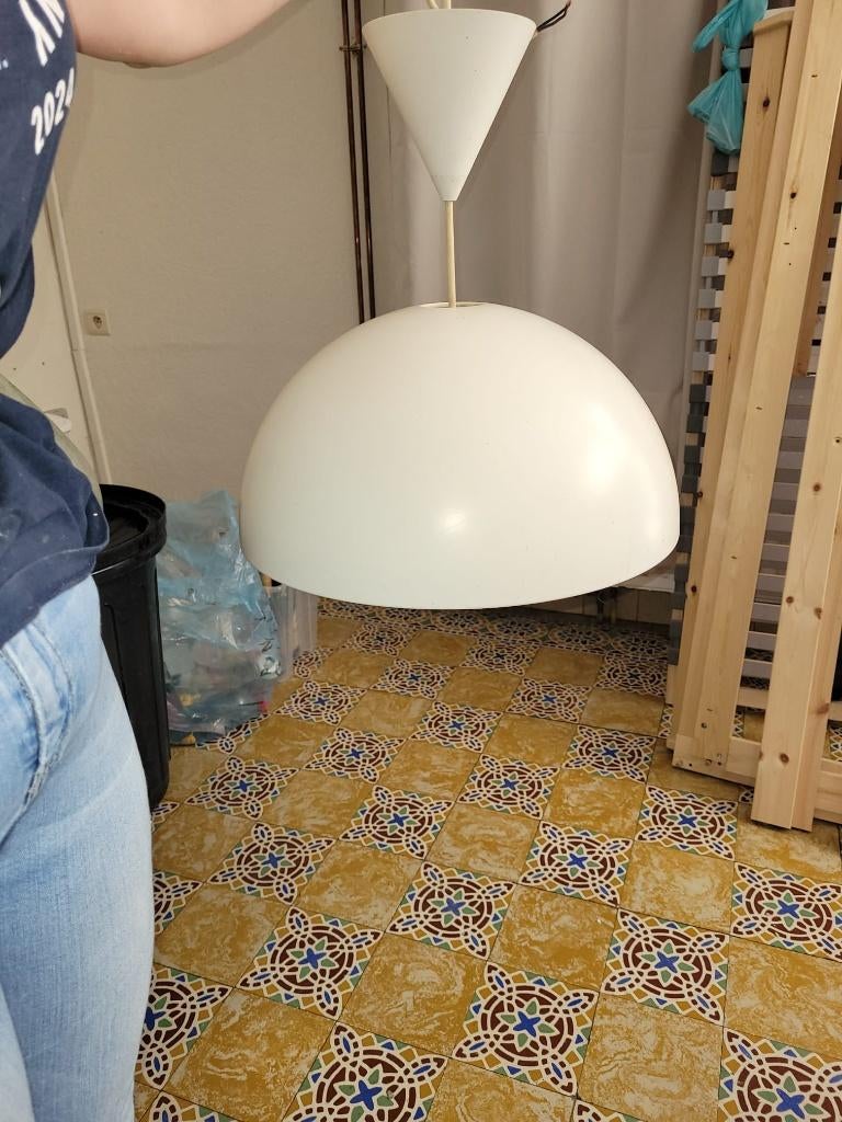Lampe plafond IKEA blanche design moderne, Enlèvement, Utilisé