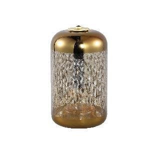UNIEKE LED GLAZEN TAFELLAMP op 4x AA batterij GOUD GLAS, Ophalen, Nieuw, Glas, Goud