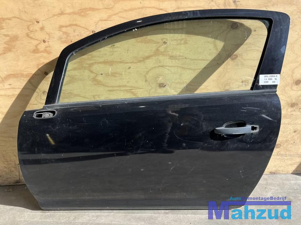 OPEL CORSA D Zwart Z20R deur links (3deurs) 2005-2014, Auto-onderdelen, Carrosserie, Deur, Opel, Gebruikt