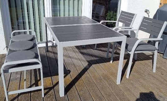Ensemble jardin, Chaise, Aluminium, Comme neuf, Enlèvement