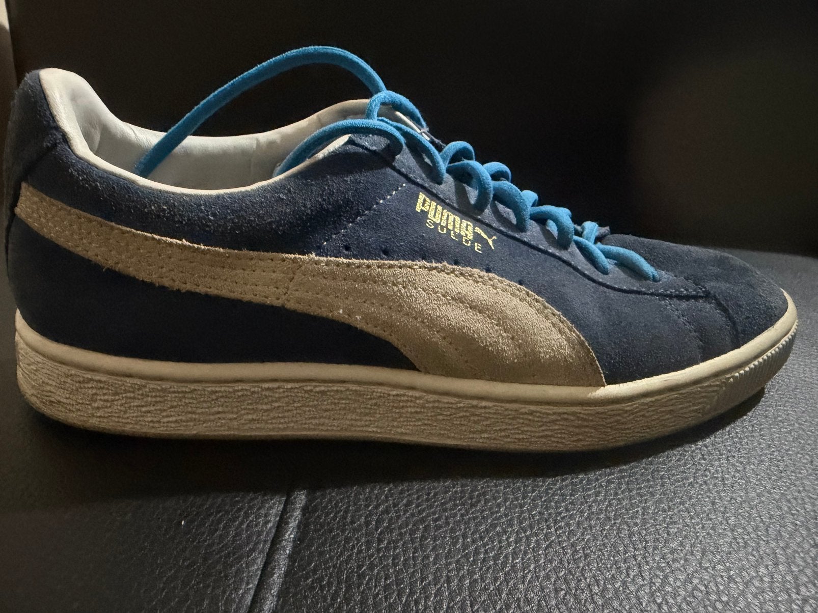 Puma Suède Blauw/Wit Maat 40, Ophalen of Verzenden, Zo goed als nieuw