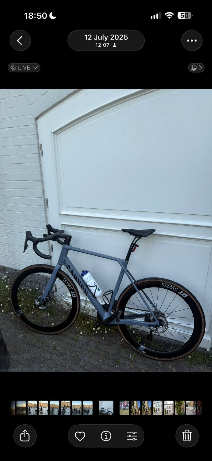 Canyon Endurace CF 8 Di2 2024 (L), Fietsen en Brommers, 53 tot 57 cm, Ophalen, Gebruikt, Schijfrem