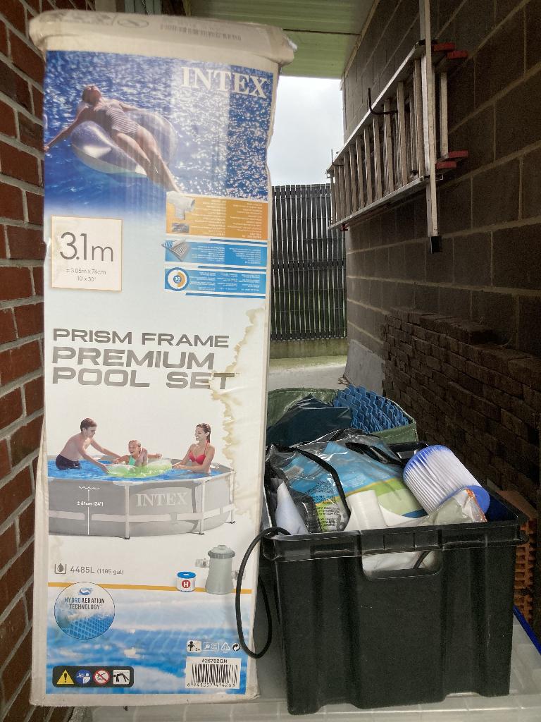 INTEX zwembad (premium zwembadset), Tuin en Terras, Ophalen, Rond, Zo goed als nieuw, Opzetzwembad