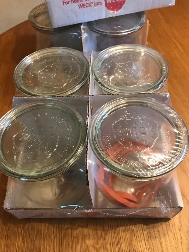 A vendre 2 x 4 Bocaux de STÉRILISATION 1 L * WECK *, Neuf