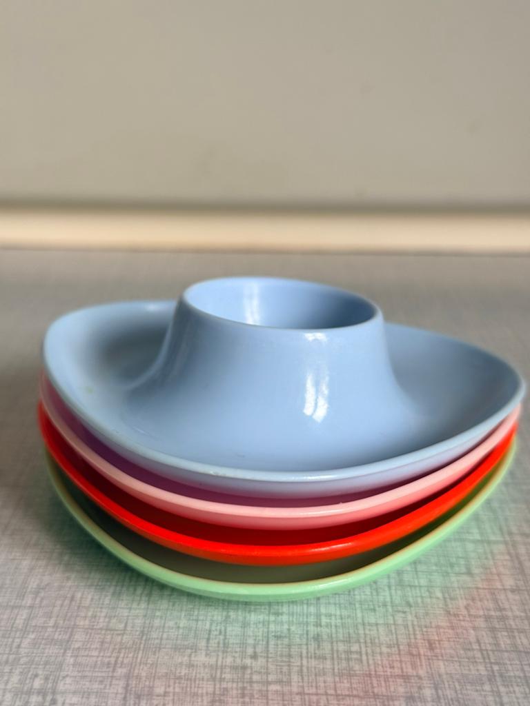 Lot de 4 coquetiers vintage 50’s, Ophalen, Gebruikt