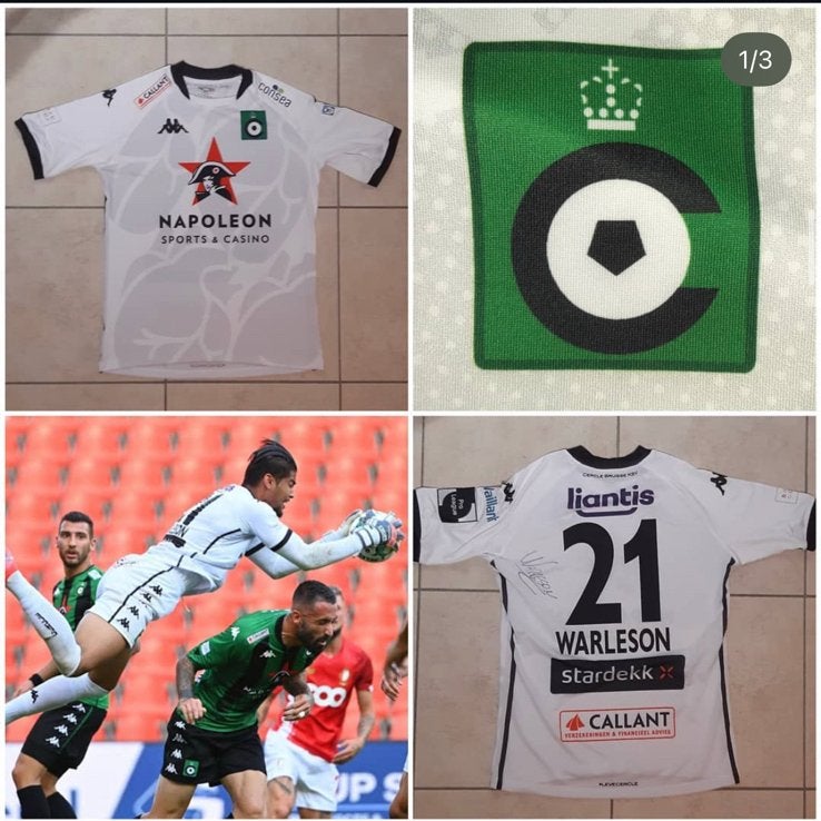 Matchworn Shirt Warleson Cercle Brugge, Enlèvement ou Envoi